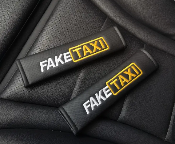 Fake Taxi Seat Belt Covers