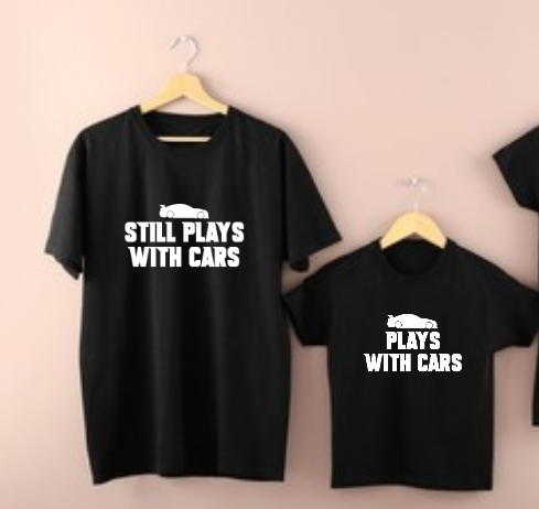 Matching "Plays With Cars" Tshirts