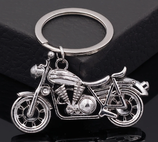 Silver Motorcycle Keyring