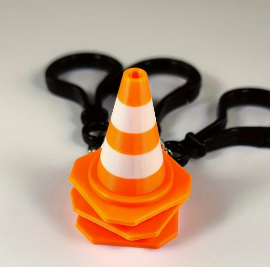 Traffic Cone Keyring